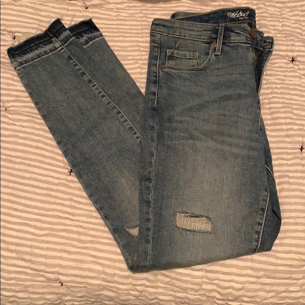 High rise skinny jeans